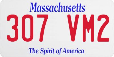 MA license plate 307VM2