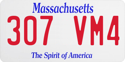 MA license plate 307VM4