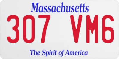 MA license plate 307VM6