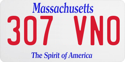 MA license plate 307VN0