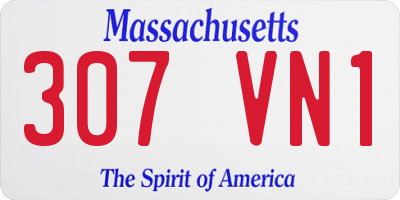 MA license plate 307VN1