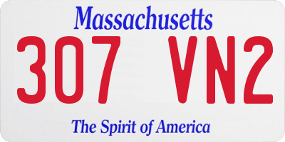 MA license plate 307VN2