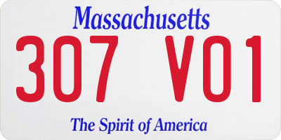 MA license plate 307VO1