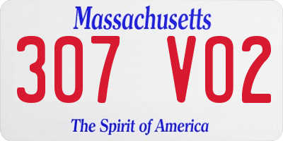 MA license plate 307VO2