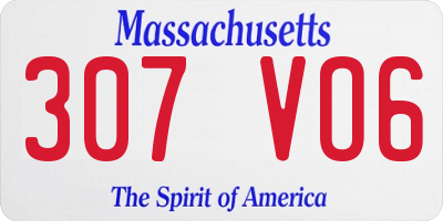 MA license plate 307VO6