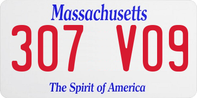 MA license plate 307VO9