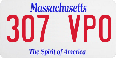 MA license plate 307VP0