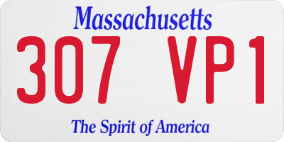 MA license plate 307VP1