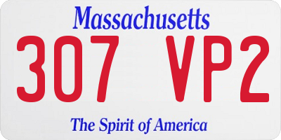 MA license plate 307VP2