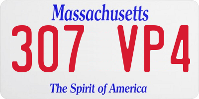 MA license plate 307VP4