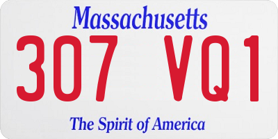 MA license plate 307VQ1
