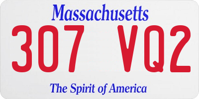 MA license plate 307VQ2