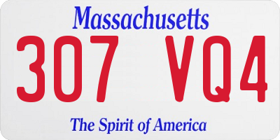 MA license plate 307VQ4