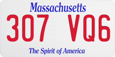 MA license plate 307VQ6