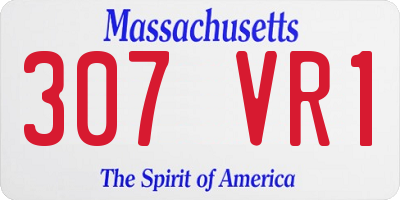 MA license plate 307VR1