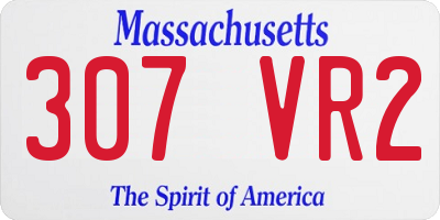 MA license plate 307VR2