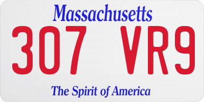 MA license plate 307VR9