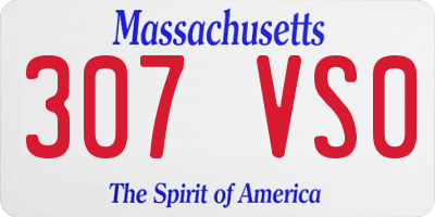 MA license plate 307VS0