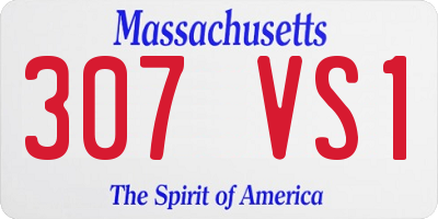MA license plate 307VS1