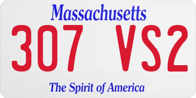 MA license plate 307VS2