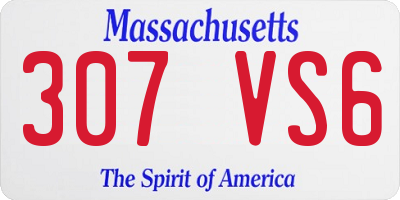 MA license plate 307VS6