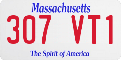 MA license plate 307VT1
