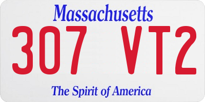 MA license plate 307VT2