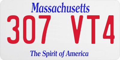 MA license plate 307VT4
