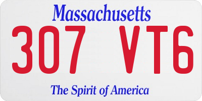 MA license plate 307VT6