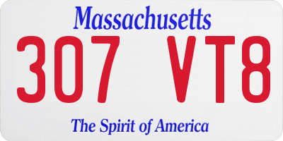 MA license plate 307VT8