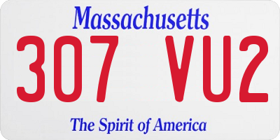 MA license plate 307VU2