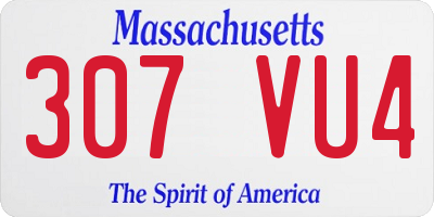 MA license plate 307VU4