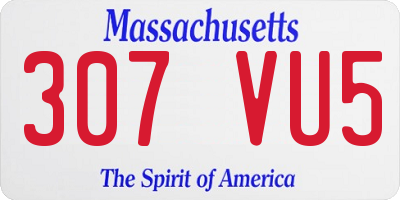 MA license plate 307VU5