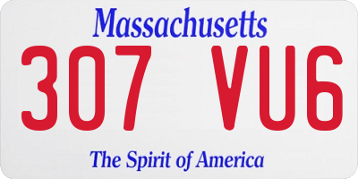 MA license plate 307VU6