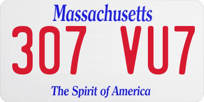 MA license plate 307VU7