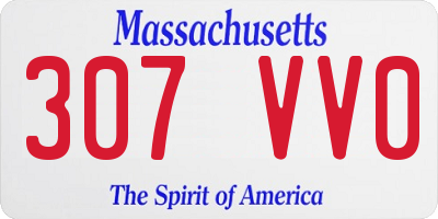 MA license plate 307VV0