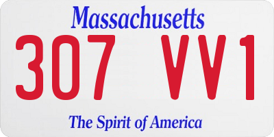 MA license plate 307VV1