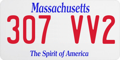 MA license plate 307VV2