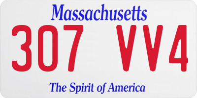 MA license plate 307VV4