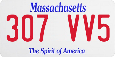 MA license plate 307VV5
