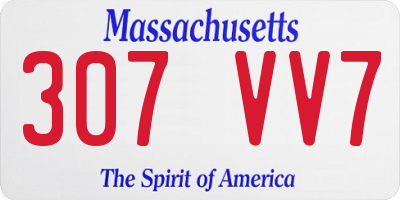 MA license plate 307VV7