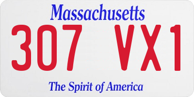 MA license plate 307VX1