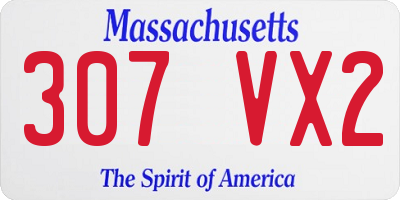MA license plate 307VX2
