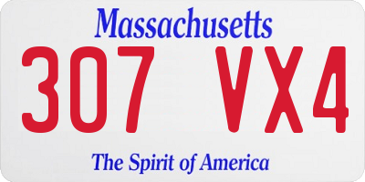 MA license plate 307VX4