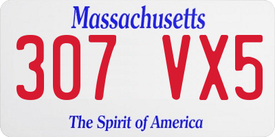 MA license plate 307VX5