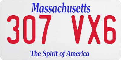 MA license plate 307VX6
