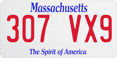 MA license plate 307VX9