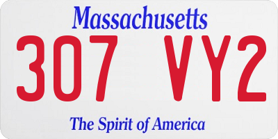 MA license plate 307VY2