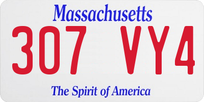 MA license plate 307VY4