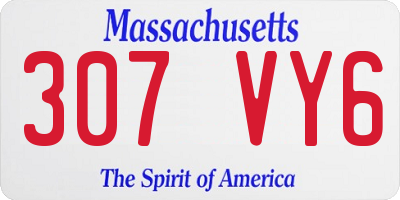 MA license plate 307VY6